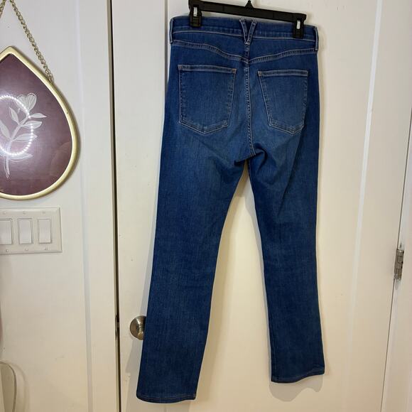 Veronica Beard Beverly Skinny High Rise Flare Jeans in Bright Blue Sz 29 - Picture 5 of 12